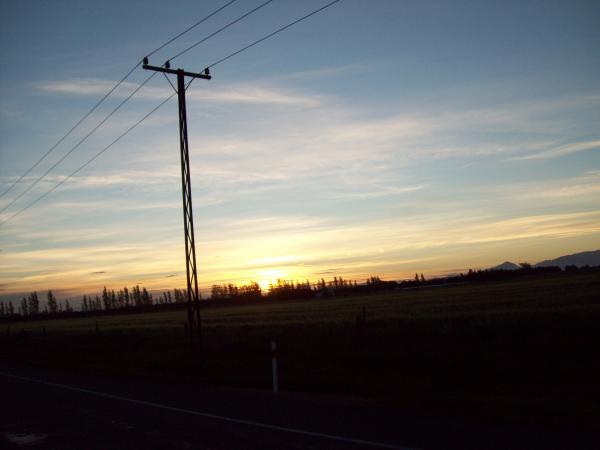 Dusk - canterbury Plains and hills