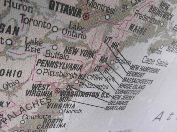 East Coast USA Map
