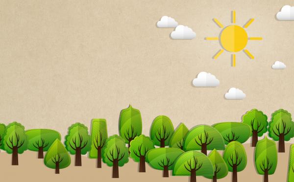 Ecology Concept with Trees - With Copyspace