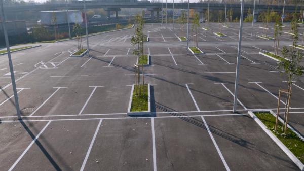 Empty parking lot