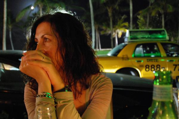 Enjoying Ocean Drive, Miami Beach, Janua