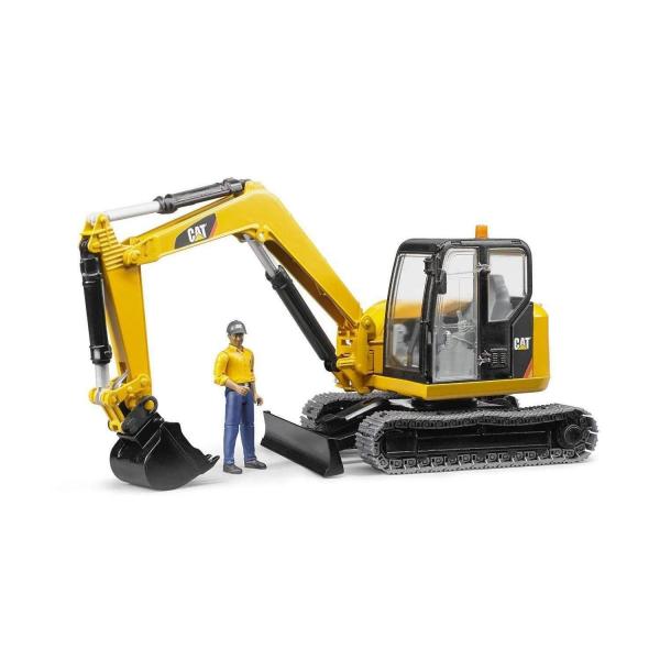 Excavator and worker