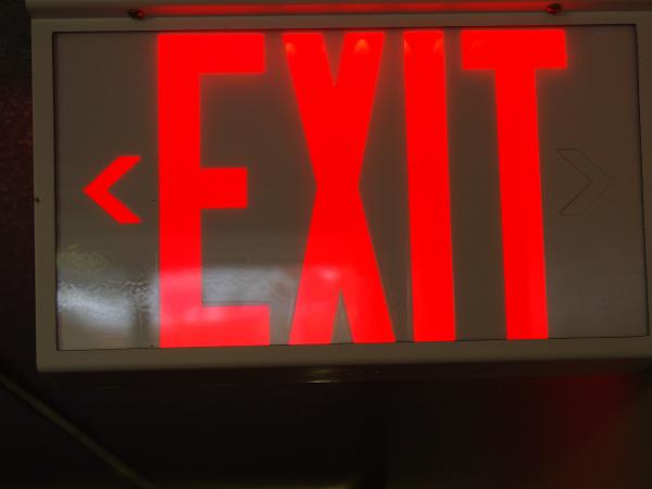 Exit sign