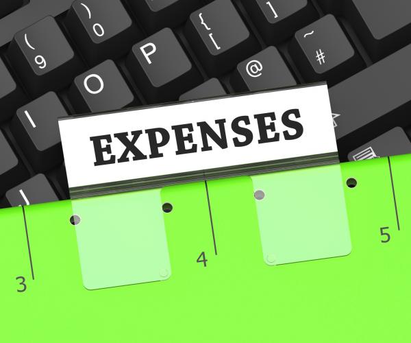 Expenses File Indicates Folder Outgoings And Folders 3d Rendering