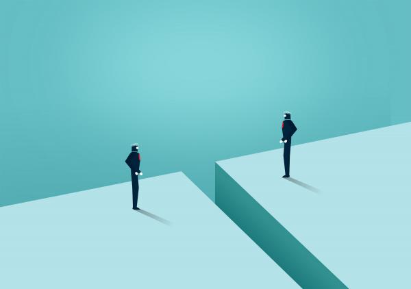 Face Off - Challenge Between Businessmen - Overcoming Barriers