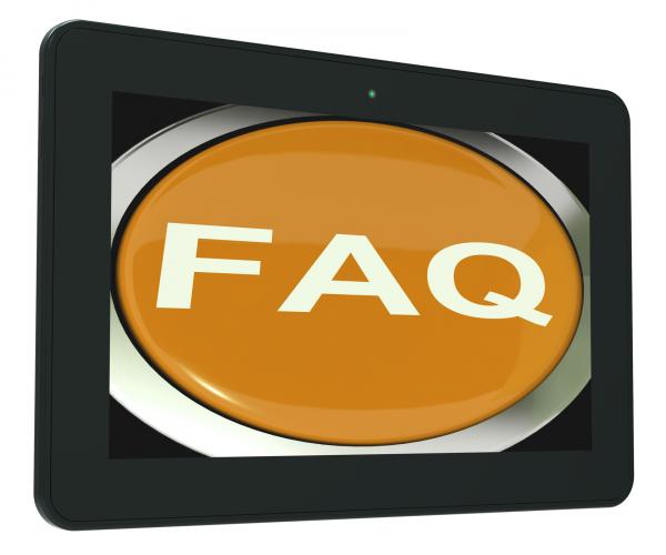 FAQ Tablet Shows Frequently Asked Question