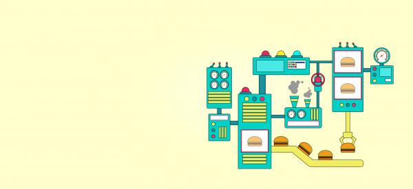 Fast Food - Food Processors Concept with Copyspace