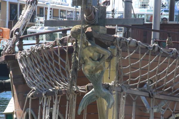 Figure of a mermaid on a ship