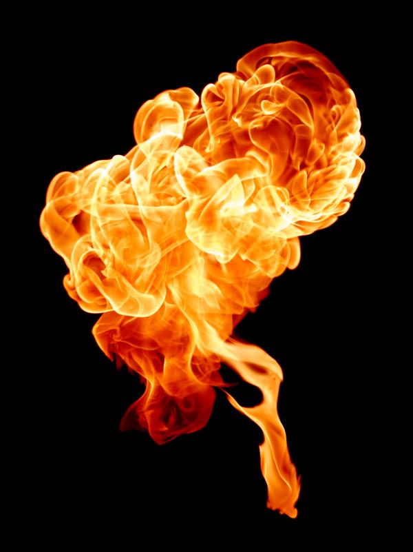 Fire Ball on Black