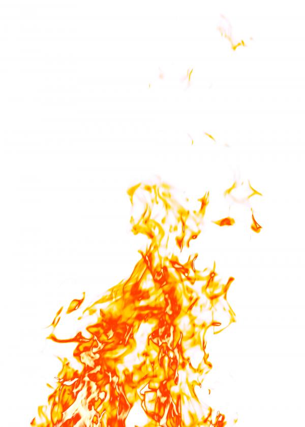 Fire on White