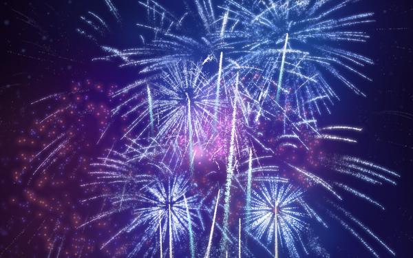 Large colorful fireworks