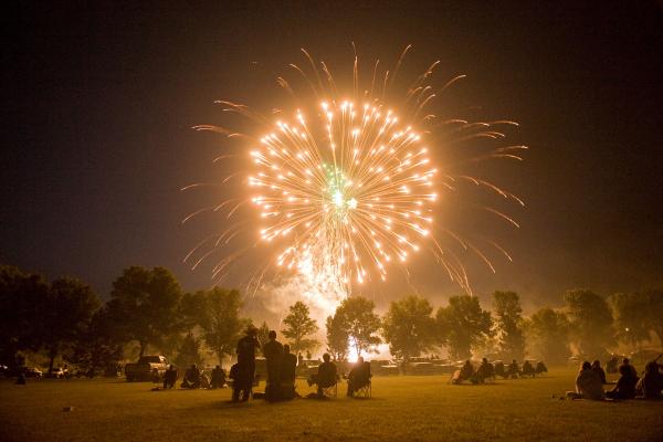 large colorful fireworks