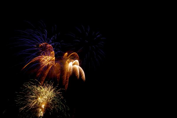 Fireworks in night