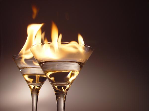 Flaming drink
