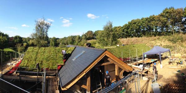 Flat green roof