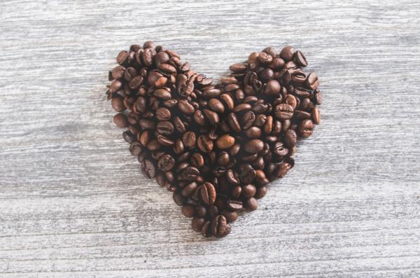 Flatlay Photo of Heart Shaped Coffee Beans