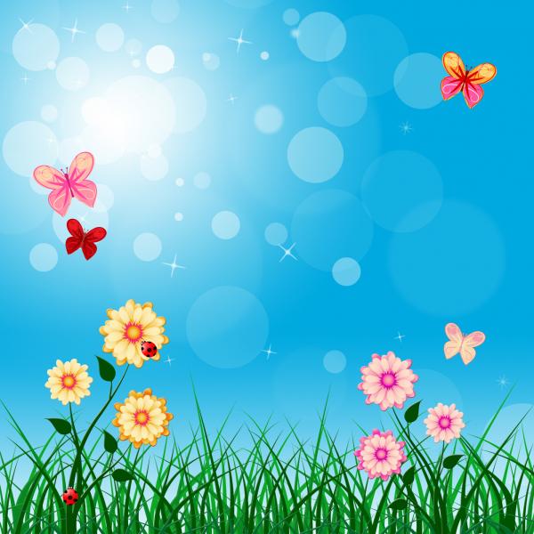 Floral Copyspace Represents Florals Copy-Space And Flower