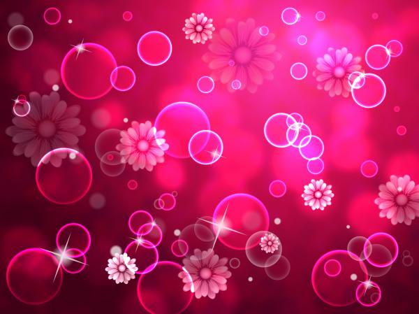 Flowers Background Shows Colorful Nature And Bloom
