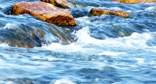 Flowing Blue Water