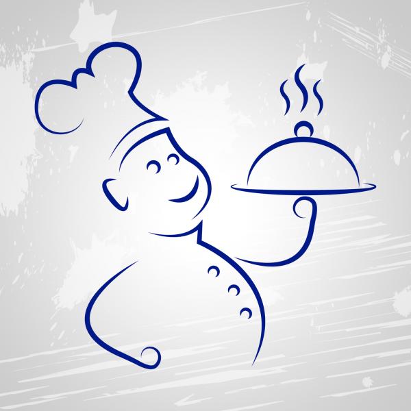 Food Carrying Shows Chef Hat And Catering