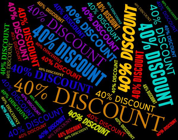 Forty Percent Discount Shows Retail Save And Offers