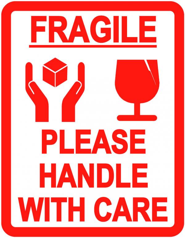Fragile sticker
