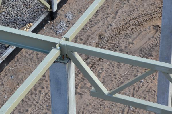 Fragment of steel structure