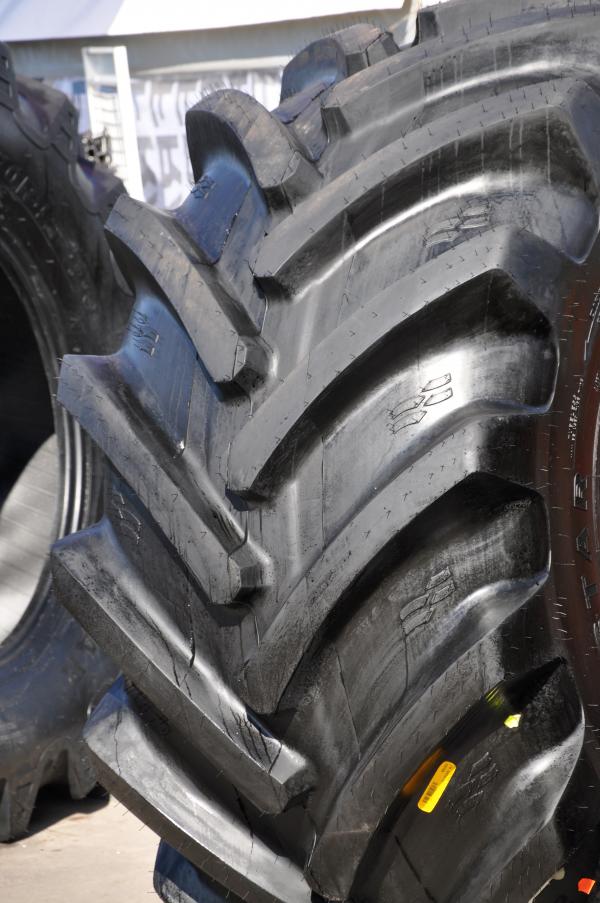 Fragment of tractor tyre