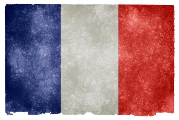 France Grunge Flag