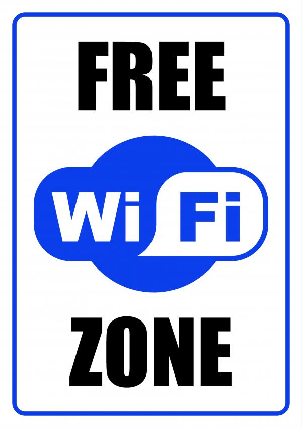 FREE WiFi Zone - Sign