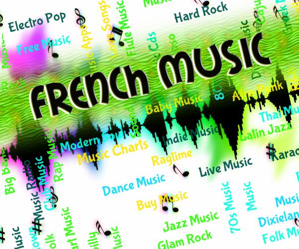 French Music Indicates Sound Tracks And France