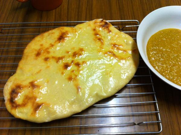 Fresh baked naan bread