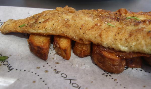 Fried fish with fried bred