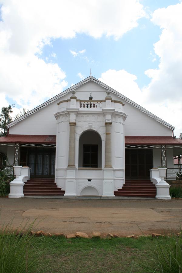 Front gable and portico