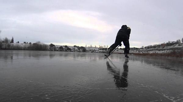 Frozen pond