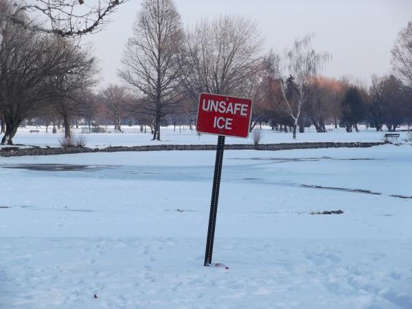 Frozen pond