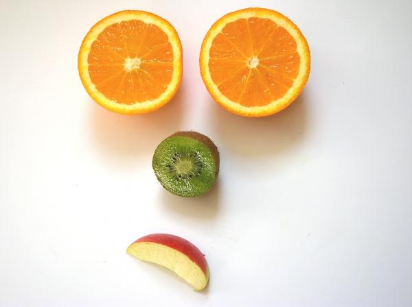Fruit face sad