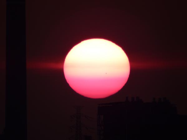 Full Sun Orb at Sunset