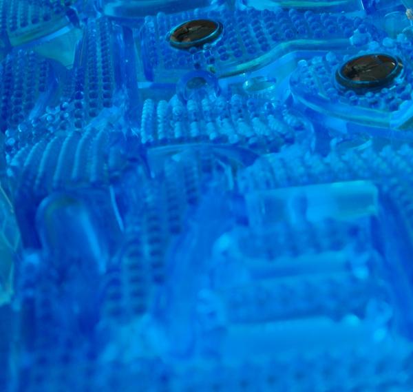 Futuristic Blue Bobbly Background