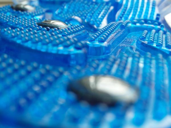 Futuristic Blue Bobbly Background