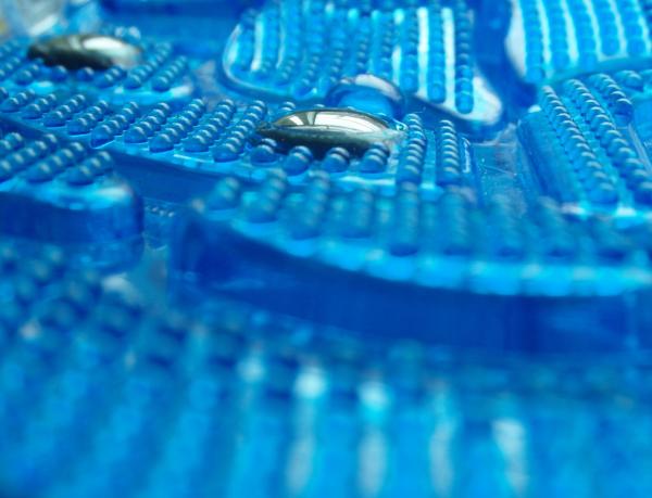 Futuristic Blue Bobbly Background