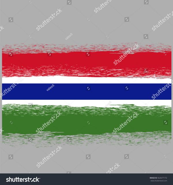 Gambia Grunge Flag