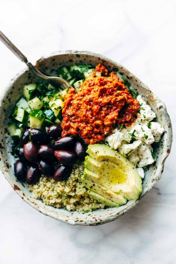 Red peppers bowl