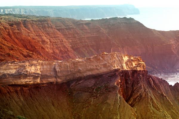 Geology - Rock Layers Forming Coastal Cliffs in the Vicentine Coast of
