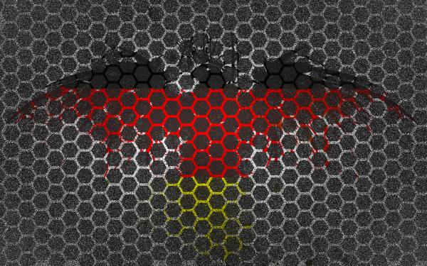 German Flag in Hexagon Style