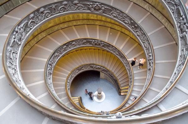 Giant Spiraling Stairs
