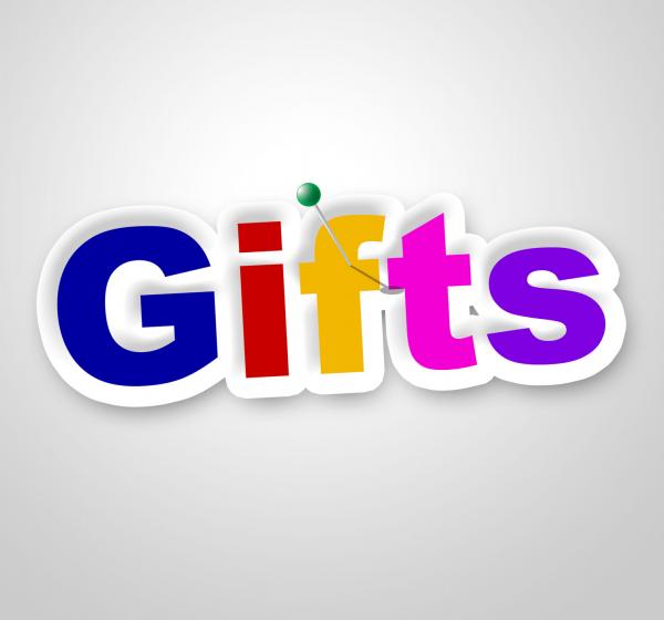 Gifts Sign Shows Box Giftbox And Gift-Box