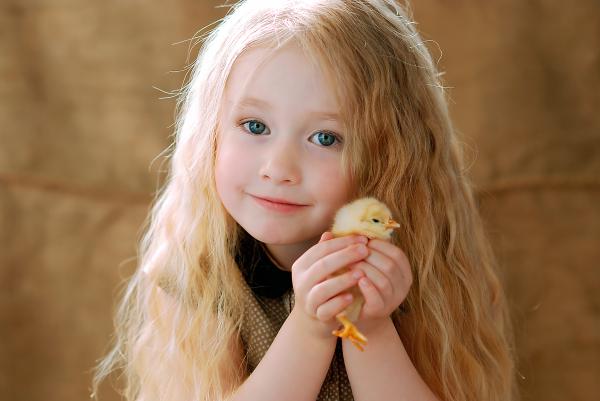 Girl and Chicken