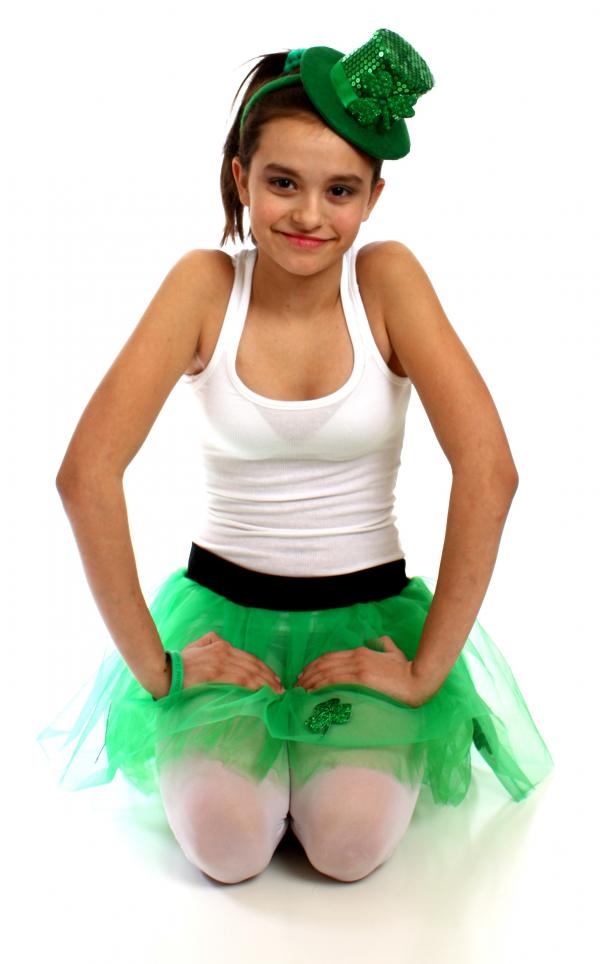 Girl dressed for Saint Patrick's Day