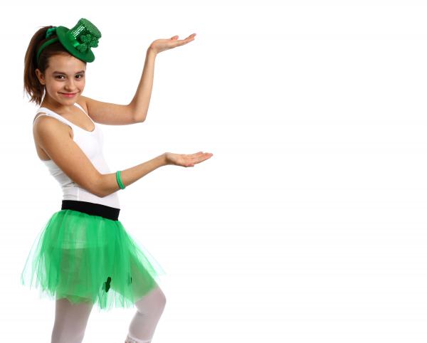 Girl dressed for Saint Patrick's Day